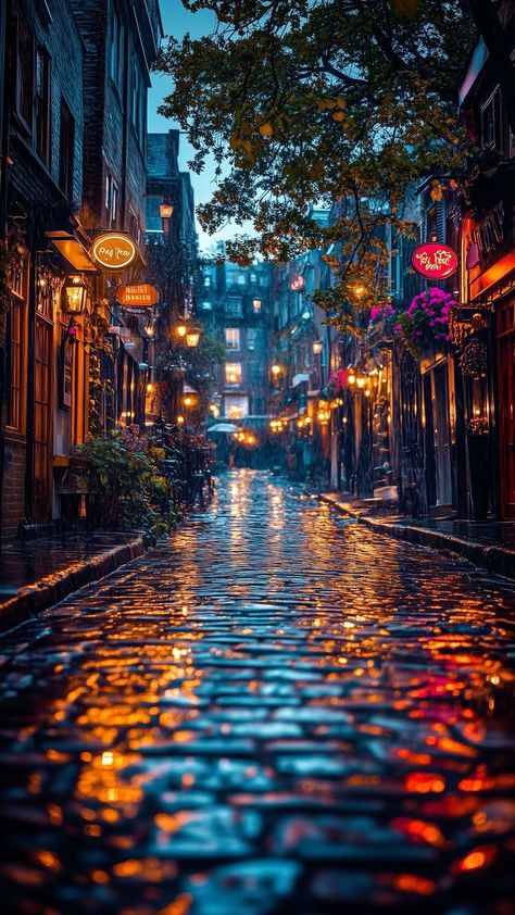 New York City Rain Aesthetic, Rainy Day Village, Rain Wallpaper Aesthetic, 4k Wallpapers For Mobile, Aesthetic Wallpaper 4k, Rainy Day Wallpaper, One Two Buckle My Shoe, Iphone Wallpaper High Quality, Buckle My Shoe