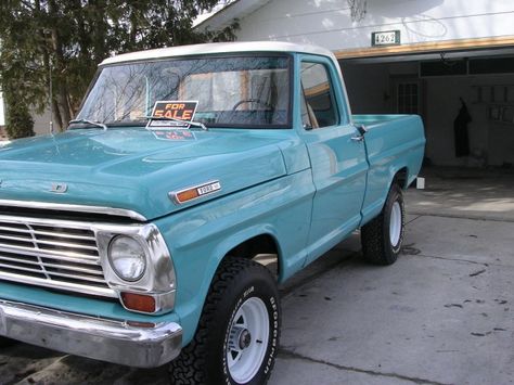 1968 Ford Truck Paint Colors | Peacock Blue 1968 Ford Truck - Paint Cross Reference Classic Truck Paint Jobs, Old Blue Ford Truck, Blue Ford Truck, Old Blue Truck, Bumpside Ford, Blue Pickup Truck, Truck Paint Jobs, Truck Painting, Sam Evans