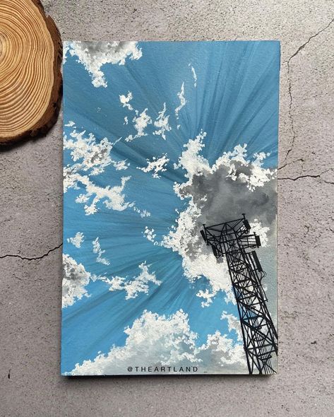 Acrylic Aesthetic Painting, Art Diary Ideas, Sky Art Painting, Beautiful Art Paintings, Abstract Art Painting Diy, Art Painting Gallery, Inspiration Painting, Painting Art Lesson, Diary Ideas