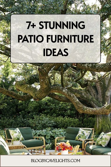 7 patio furniture ideas Patio Cushion Ideas, Patio Furniture Decor, Patio Furniture Layout, Patio Furniture Makeover, Rustic Wooden Furniture, Patio Layout, Iron Patio Furniture, Furniture Makeover Ideas, Wrought Iron Patio Chairs