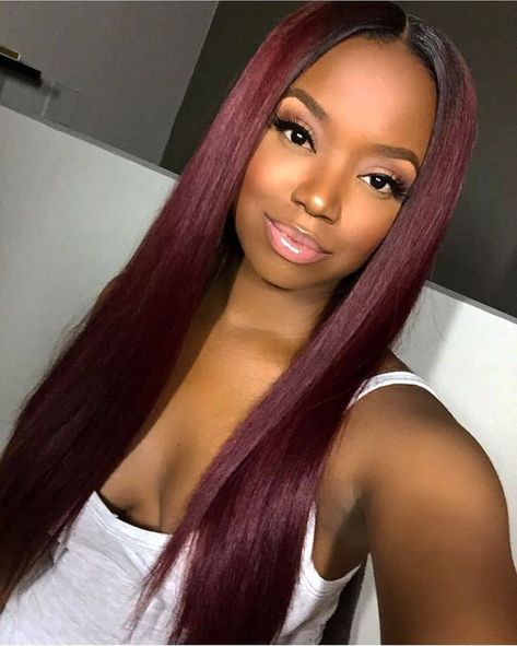 10 Shades of Winter Hair Color Hair Color On Dark Skin, Hair Color For Dark Skin, Wine Hair Color, Wine Hair, Balayage Blonde, Dark Brown Hair Color, Light Hair Color, Burgundy Hair, Winter Hair Color