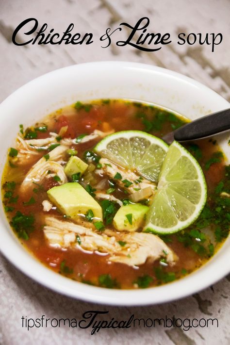 Chicken & Lime Soup Recipe.  Fresh ingredients make this soup a 10! Chicken And Lime Soup, Chicken Lime Soup, Chicken Lime, Lime Soup, Soup Gluten Free, Lime Chicken, So Fresh, A Typical, Delicious Soup