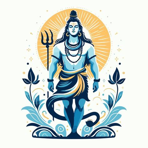 Lord mahadev vector illustration hand dr... | Premium Vector #Freepik #vector #god #festival #traditional #lord Mahashivratri Background, God Frame, Vector Portrait Illustration, Lord Mahadev, Shiva Pics, Logo Psd, Technology Icon, Lord Shiva Pics, Vector Portrait