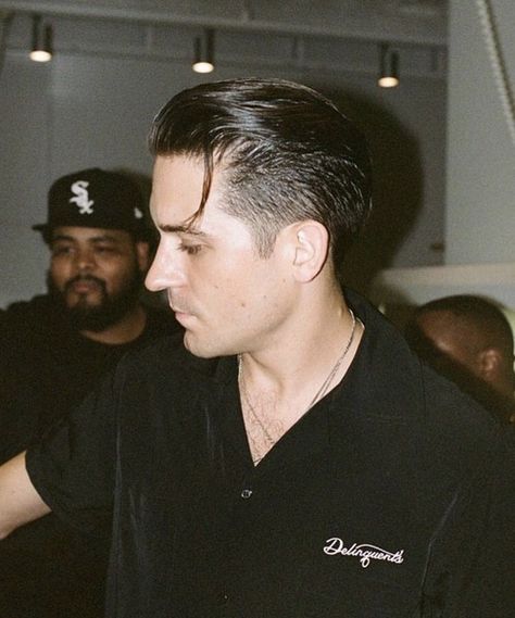 G Eazy Style, Hot Hero, Classy Hairstyles, Mens Fade, Mens Hairstyles Thick Hair, G Eazy, Slicked Back Hair, Black Men Fashion Swag, Short Hair With Layers