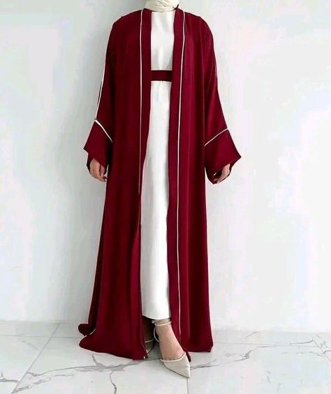 Coat Abaya, Muslimah Fashion Casual, Abaya Designs Latest, Abaya Design, Moslem Fashion, Chic Evening Dress, Hijabi Fashion Casual, Mode Abaya, Modest Dresses Casual