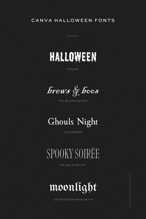 Looking for Halloween font inspo? Check out these Canva Halloween fonts for your October branding needs! Want more inspiration? Click for free color sheets to inspire your Halloween color palette needs. Canva Halloween, Halloween Color Palette, Halloween Font, Canva Font, Font Pairings, Modern Brands, Halloween Color, Color Sheets, Font Combos