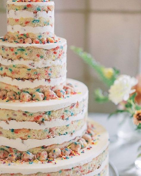 Jessica Haley Bridal Boutique on Instagram: “In high school, for my friends’ birthdays I would always bake them a Funfetti rainbow chip birthday cake, it was our favorite! I secretly…” Funfetti Wedding Cake, Wedding Cake Funfetti, Soft Summer Color Palette, Dahlia Bouquet, Soft Summer Colors, Wedding Sparrow, Funfetti Cake, Gorgeous Wedding Cake, Summer Color Palette