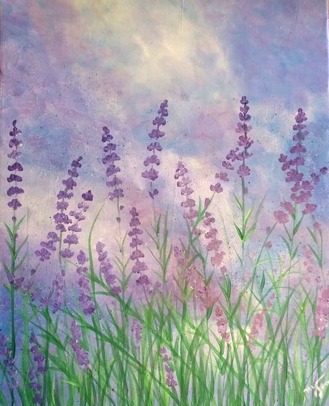 Lavender Painting, Field Of Lavender, Summer Camp Art, Lavender Paint, Caribbean Art, Painting Quotes, Canvas Painting Designs, Landscape Art Painting, Cool Wallpapers Art