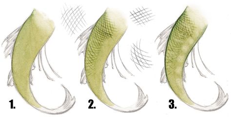 How To Draw Scales, Draw Scales, Tail Reference, Painting Mermaid, Sirens Fashion, Sea Drawing, Drawing Hair Tutorial, Scale Drawing, Mermaid Drawings