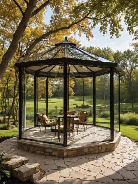 Modern Gazebo Ideas, Venue Business Ideas, Wedding Venue Business, Landscape Ideas Front Yard Curb Appeal, Front Yard Curb Appeal, Venue Business, Modern Gazebo, Landscape Ideas Front Yard, Gazebo Ideas