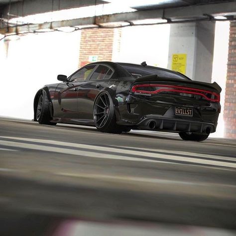 Street Race Aesthetic, Wide Body Charger, Wide Body Hellcat, Hell Cat Charger, Car Hellcat, 2014 Dodge Charger Srt8, Race Aesthetic, Dodge Charger Gt, Black Dodge Charger