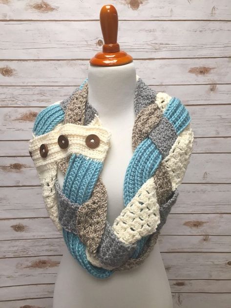 Top 20 stunning & beautiful crochet handknitted cowl designs and ideas for ladies Crochet Cowl Free Pattern, Finger Crochet, Big Yarn, Crochet Neck Warmer, Crochet Chain, Crochet Infinity Scarf, Cowl Scarf, Knit Infinity Scarf, Arm Knitting