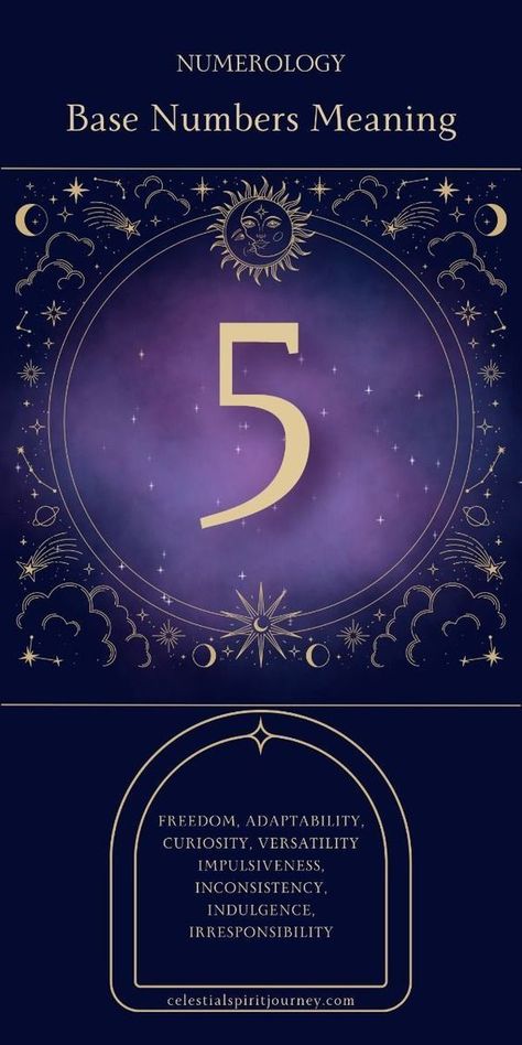 Craving freedom and adventure? The number meaning of 5 represents versatility and adaptability. Click to discover how to embrace change! Celestial Spirit, 5 Number, Life Path Number, Number Meanings, Embrace Change, Personal Journey, Number 5, Life Path, The Meaning