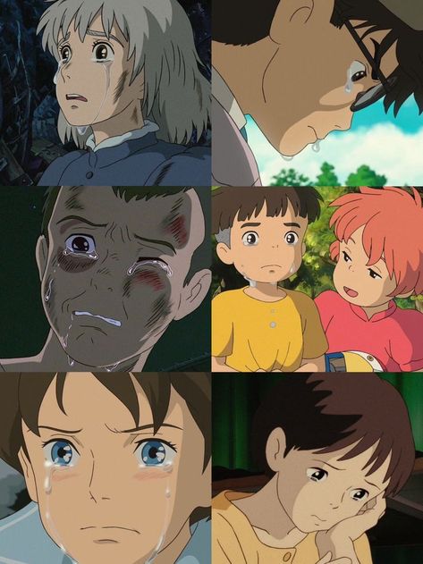 Tears flowing in Studio Ghibli ~.~ Miyazaki Art, Studio Ghibli Fanart, Cartoon Expression, Personajes Studio Ghibli, Studio Ghibli Characters, Ghibli Artwork, Studio Ghibli Art, Drawing Expressions, Ghibli Art