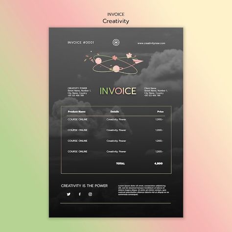 PSD flat design creativity template | Premium Psd #Freepik #psd #price-list #invoice #invoice-design #invoice-template Package Price List Design, Design Invoice, Price List Design, Invoice Design, List Design, Invoice Template, Price List, Weeding, Flat Design