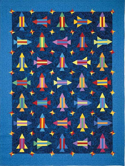 First Outer Space Baby Quilt, Space Baby Quilt, Airplane Quilt, Kid Quilts Patterns, Space Quilt, Boys Quilt Patterns, Moon Quilt, Sewing Quilts, Quilt Pattern Download