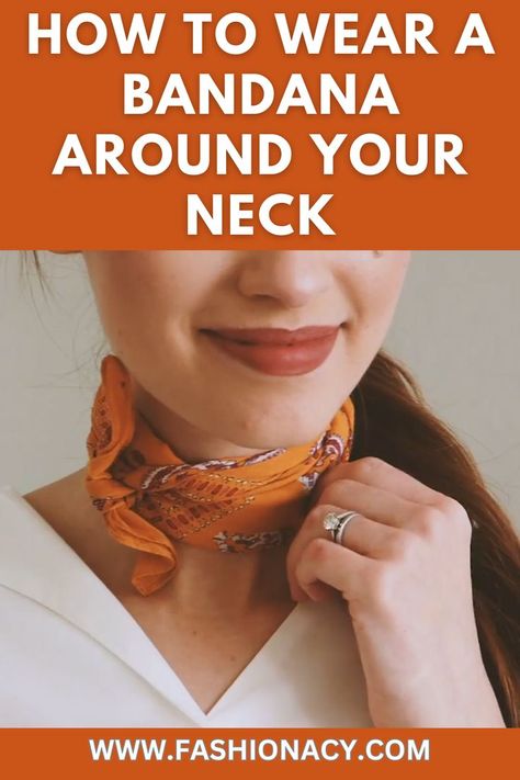 How to Wear a Bandana Around Your Neck Bandana On Neck, Ways To Wear A Bandana, Fashion Tips For Women, Unique Styles, Unique Style, Blog Post, A Woman, How To Wear, Fashion Tips