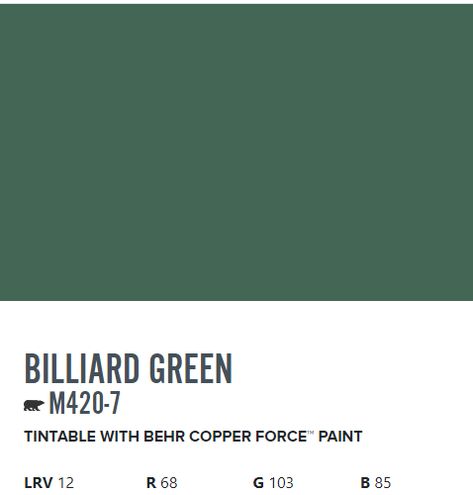 Green Behr Paint, Billiard Green, Behr Paint, Summer Green, Green Paint, Billiards, New Homes, Paint, Green