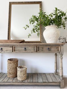 Home Decor. #homedecor, #interiordesign, #homedesign, #decor inspiration Antique Entry Table, Rustic Entry Table, Kitchen Console, Rustic Hallway Table, Rustic Entryway Table, Rustic Hallway, Painted Houses, Rustic Console, Gallery Wall Ideas