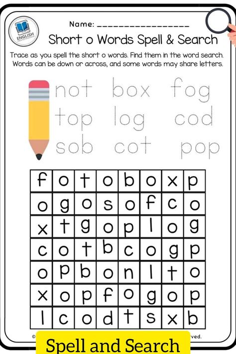 Word Search is a free online or printable puzzle game in which students search for spelling or vocabulary words Kindergarten Word Search, Word Puzzles For Kids, Remedial Reading, Word Building Activities, Reading Comprehension For Kids, English Grammar For Kids, Cvc Words Kindergarten, Word Family Worksheets, Grammar For Kids