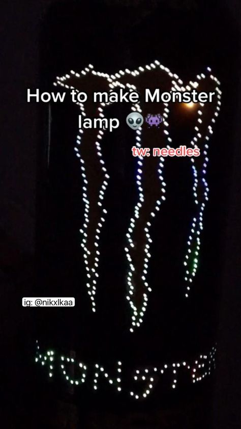 Monster Can Lamp, Diy Gifts Easy, Can Lamp, Monster Crafts, Grunge Room, Diy Crafts To Do, Diy Crafts Hacks, Easy Diy Art, Diy Creative Crafts