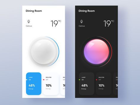 Lighting Dimmer mode dark mode minimal clean home iphone ux lighting app ui Weather Ui, Ui Ux 디자인, Light App, Mobile App Design Inspiration, Gui Design, Ux Design Inspiration, App Design Inspiration, Ui Design Inspiration, App Ui Design