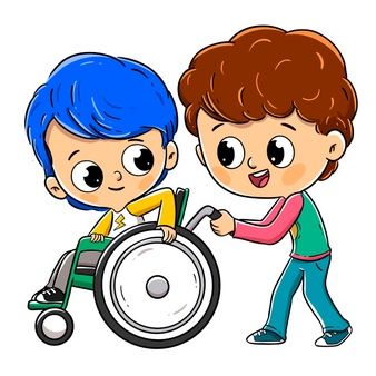 User592403 | Freepik Cartoon Wheelchair, Respect Pictures, Bookmarks Diy Kids, Education Cartoon, Teach English To Kids, Detective Aesthetic, Differently Abled, Preschool Tracing, Disabled Children