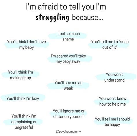 via Psyched Mommy/Instagram Baby Blue Quotes, Maternal Mental Health, Mom Truth, Mom Prayers, Mental Health Awareness Month, Mom Life Quotes, Fear Of The Unknown, Pregnancy Quotes, Quotes About Motherhood