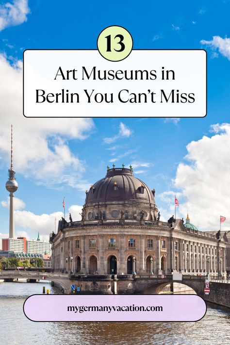 Discover Berlin's vibrant art scene with our guide to 13 must-visit art museums. From contemporary pieces at the Berlinische Galerie to classical masterpieces at the Alte Nationalgalerie, explore the city's rich cultural heritage. Berlin Art Museum, Berlin Museums, Germany Food, Museum Guide, Museum Island, Germany Vacation, Berlin Museum, Berlin Travel, Berlin Art