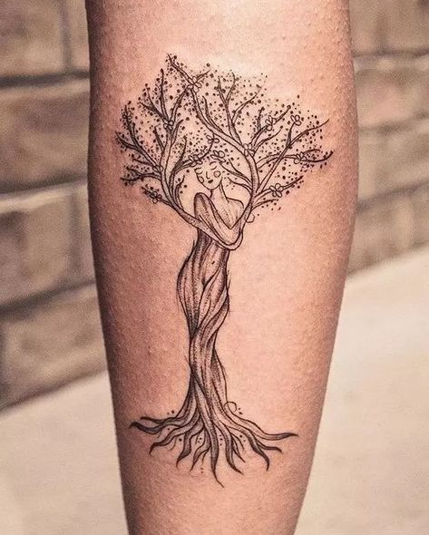 30+ Dryad Tattoos: Origins, Meanings, Common Themes & More Woman Tree Tattoo, Feminine Shoulder Tattoos, Chakra Tattoo, Tattoo Tree, Mother Nature Tattoos, Self Love Tattoo, Tree Tattoo Designs, Inspiration Tattoo, Inspiration Tattoos