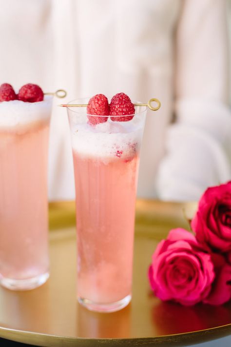 Raspberry Rose Cocktail for Valentines Day Cocktail Rose, Rose Cocktail, Raspberry Rose, Thirsty Thursday, Valentine's Day Recipes, Pretty Drinks, Party Drinks, Pinot Noir, Cocktail Drinks