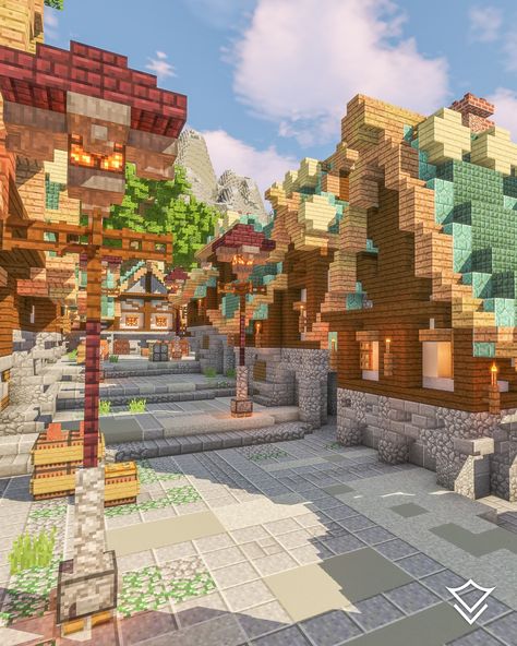 Throwback to our CARALIS map! 🌟 This medieval city in Minecraft is located in the midst of towering mountains. At the center of the city stands a grand castle, its imposing walls and windows rising up into the sky. The castle serves as the seat of power for the lord of the city, and is a symbol of the city's wealth and strength. ⬇️ Download is available from the Varuna Store. —— Follow: @varunallc Follow: @varunallc Follow: @varunallc —— © Copyright VarunaLLC. —— #varunabuilds #varunallc #... Minecraft City Center, City In Minecraft, Grand Castle, Minecraft Ps4, Build Inspiration, Minecraft Castle, Minecraft Medieval, Medieval City, Minecraft Pocket Edition