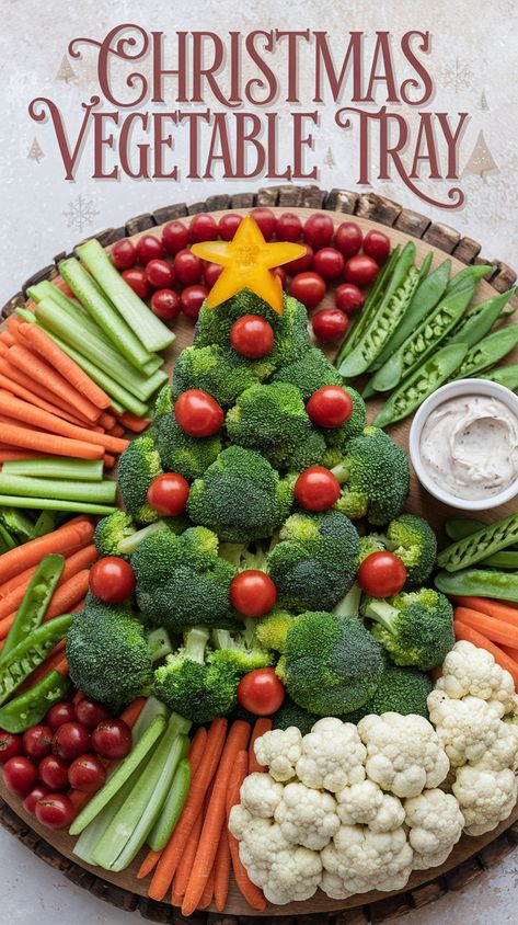 Veggie Tray For Party, Christmas Vegetable Tray, Vegetable Tray Display, Christmas Veggie Tray Ideas, Vegetable Christmas Tree, Veggies Tray, Christmas Veggies, Vegetable Christmas, Veggie Tray Ideas