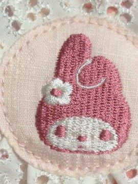 Jean Embroidery, Cute Embroidery, Sewing Embroidery Designs, Diy Embroidery, Embroidery And Stitching, Embroidery Projects, My Melody, Embroidery Art, Cute Icons