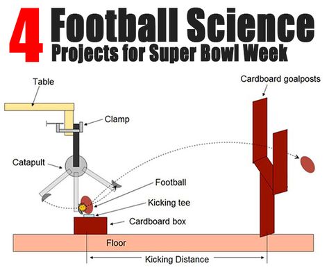 "4 Football Science Projects for Super Bowl-Sized Learning"--Pair #SuperBowl talk with #science class with these 4 football #STEM projects.   #scienceteacher #scichat #football #scienceproject   [Science Buddies, https://www.sciencebuddies.org/blog/super-bowl-football-science-projects?from=Pinterest] 7th Grade Boys, Science Electricity, Stem Classes, Super Bowl Football, Fair Projects, Engineering Projects, Science Project, Stem Projects, Stem Science