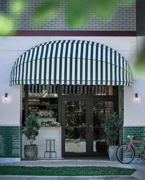 5 Top New Designer Cafes Italian Cafe, Coco Republic, News Cafe, Espresso Bar, Canopy Design, Boho Interiors, Cafe Interior Design, Green Tile, Retail Furniture