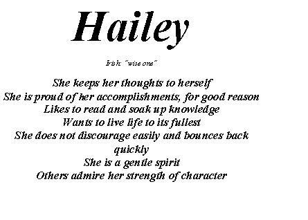 Nicknames for the Name Hailey | 17 Best images about baby meanings on Pinterest | Names ... Hailey Name Meaning, Picture Frames Family, Picture Frames Wedding, Graduation Picture Frames, Names Meaning, Custom Picture Frames, Baby Name Generator, Baby Picture Frames, Birthday Picture