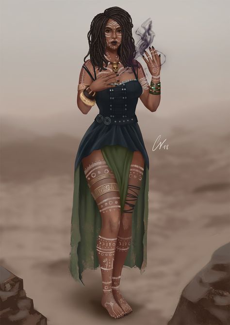 Voodoo Priestess, Carlos Vasseur on ArtStation at https://www.artstation.com/artwork/R1lqE Voodoo Priestess Costume, Earth Bender, Voodoo Costume, Voodoo Halloween, Eric Jones, Voodoo Art, Water Bender, Voodoo Priestess, Witch Doctor