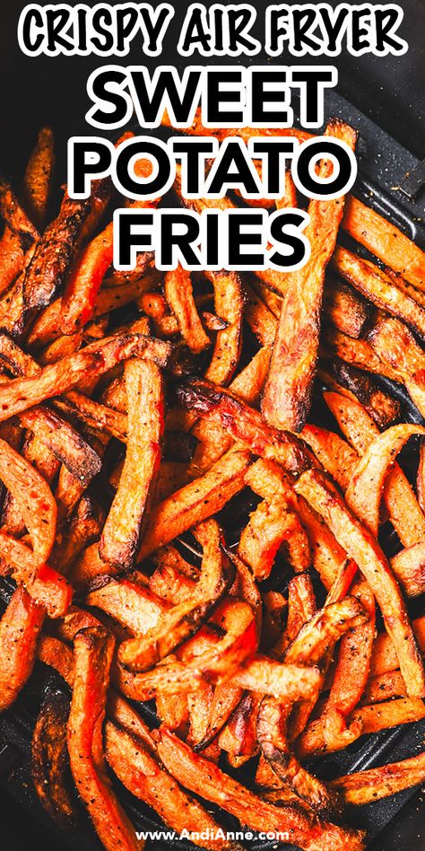 If you love crispy fries, you have to try these air fryer sweet potato fries! They’re quick, easy, and packed with flavor — no deep-frying required. You’ll never go back to store-bought again. #airfryer #sidedish #sweetpotatofries #sweetpotato #fries #andianne