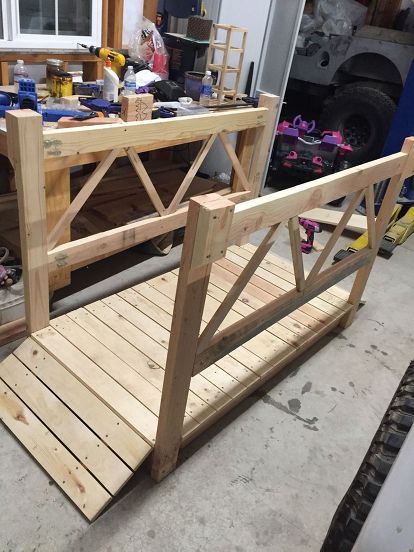 diy wood garden bridge, diy, how to, outdoor furniture, outdoor living, woodworking projects Backyard Bridges, Garden Globes, Wood Garden, Diy Holz, Garden In The Woods, Wooden Garden, Diy Outdoor Furniture, Diy Wood, Diy Wood Projects