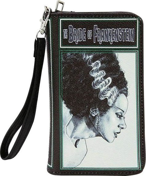 Frankenstein Card, Frankenstein Book, Book Clutch, Classic Brides, Goth Decor, Bride Of Frankenstein, Wardrobe Update, Wristlet Purse, Halloween 2022