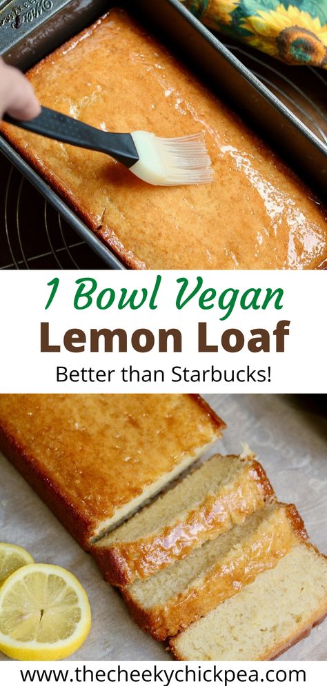 Vegan Lemon Recipes, Vegan Lemon Loaf, Cake Recipe Homemade, Moist Lemon Cake Recipe, Lemon Vegan, Vegan Loaf, Homemade Starbucks, Starbucks Lemon Loaf, Starbucks Lemon