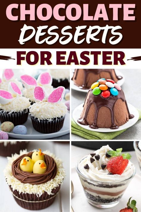 Chocolate Dessert For Easter, Chocolate Easter Desserts, Easter Desserts Chocolate, Chocolate Spring Desserts, Desserts For Easter, Easter Egg Dessert, Easter Dessert Ideas, Easter Deserts, Double Chocolate Cake