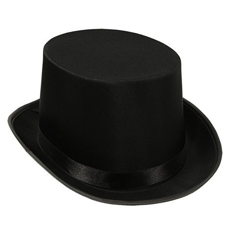 $9  Beistle Satin Sleek Top Hat | Black | (1-Unit) Top Hat Costume, Black Top Hat, Satin Noir, Black Costume, Velour Tops, Everyday Gifts, Quality Hats, Black Felt, Black Party