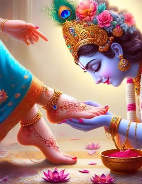 Krishna Charan, Unique Radha Krishna Images, Hindu Statues Goddesses, Shree Radha, Lakshmi Narayan, Geeta Quotes, Shri Radhe, Hanuman Images, Krishna Book