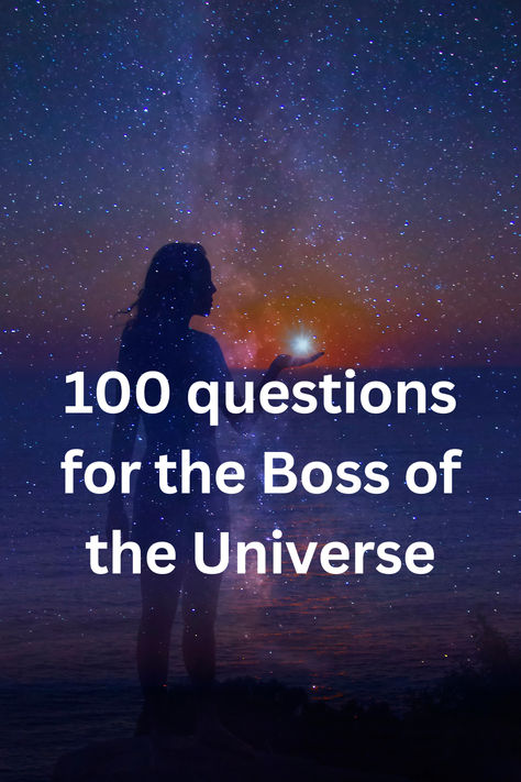 Ever find yourself staring at the night sky, pondering the mysteries of existence and human life, and wondering what’s the plan of whoever is pulling the strings of the cosmos? Well, I’ve been doing just that, and here’s my list of 100 questions that I’d love to throw at the Boss of the Universe if there is one Questions To Ask The Universe, Do You Think We Are In Every Universe, When The Universe Tests You, Asking The Universe For What You Want, How Big Is The Universe Video, Glitch In The Matrix, 100 Questions, Beauty In Art, World Peace