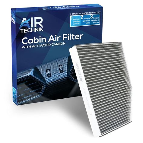 AirTechnik CF11743 Cabin Air Filter w/Activated Carbon | Fits Ford Transit 2015-2019 (BK21-18D543-AA) Chevy Traverse, Car Air Filter, Vehicle Cleaning, Gmc Acadia, Buick Enclave, Carbon Filter, Cabin Air Filter, Activated Carbon, Vehicle Design