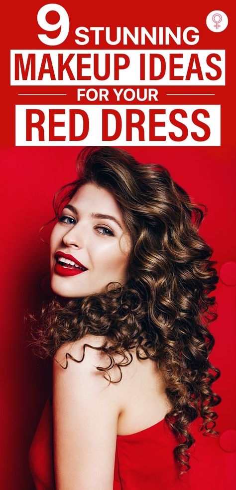 Lipstick For Red Dress, Red Shirt Makeup Ideas, Red Lip Red Dress, Formal Makeup For Red Dress, Makeup For Red Outfit, Nails For Red Dress Ideas, Makeup For Red Dress Formal, Makeup To Go With Red Dress, Makeup For A Red Dress