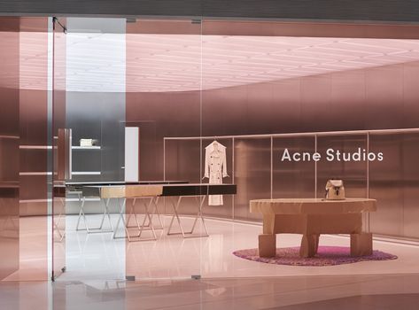 The new signature store design of fashion label Acne Studios | STYLEPARK Acne Store, Store Concept, Acne Studio, Acne Shop, Retail Store Design, Up House, Dark Interiors, Retail Interior, Design Visual