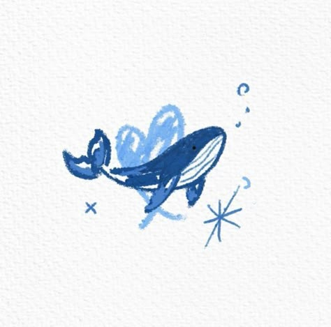 Whale Drawing, Cute Blue Wallpaper, Cute Whales, Cute Doodles Drawings, Arte Sketchbook, Doodles Drawings, Mini Drawings, Cute Little Drawings, Story Highlights